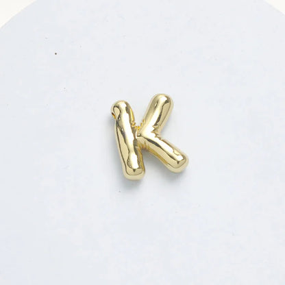 1 Piece 15.5*21.5*5.5mm Brass 14K Gold Plated Letter Pendant