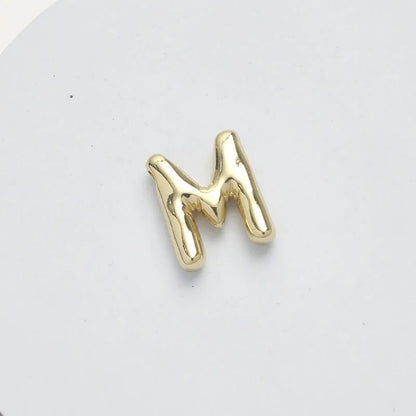 1 Piece 15.5*21.5*5.5mm Brass 14K Gold Plated Letter Pendant