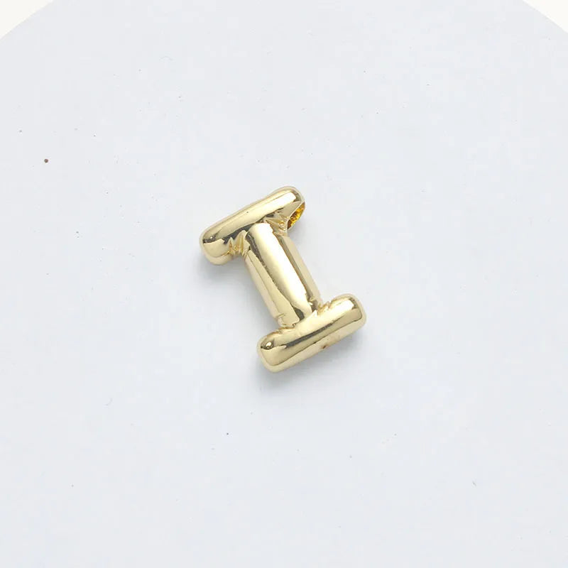 1 Piece 15.5*21.5*5.5mm Brass 14K Gold Plated Letter Pendant