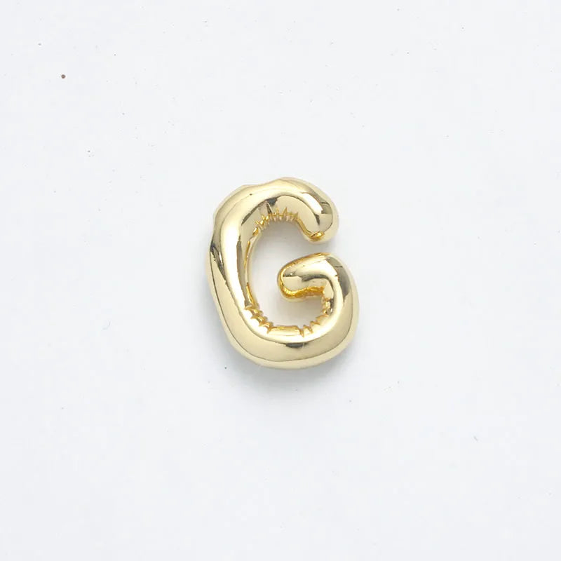 1 Piece 15.5*21.5*5.5mm Brass 14K Gold Plated Letter Pendant