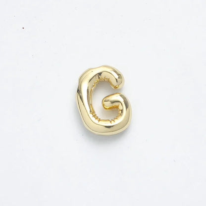 1 Piece 15.5*21.5*5.5mm Brass 14K Gold Plated Letter Pendant