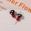 1 Piece 16*12mm Glass Mushroom Beads