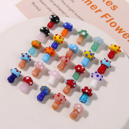 1 Piece 16*12mm Glass Mushroom Beads