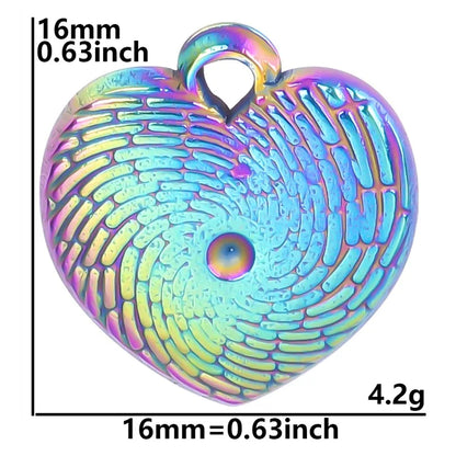 1 Piece 16 * 16mm 304 Stainless Steel 18K Gold Plated Heart Shape Pendant