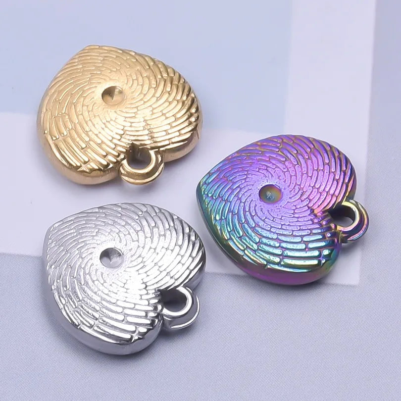 1 Piece 16 * 16mm 304 Stainless Steel 18K Gold Plated Heart Shape Pendant