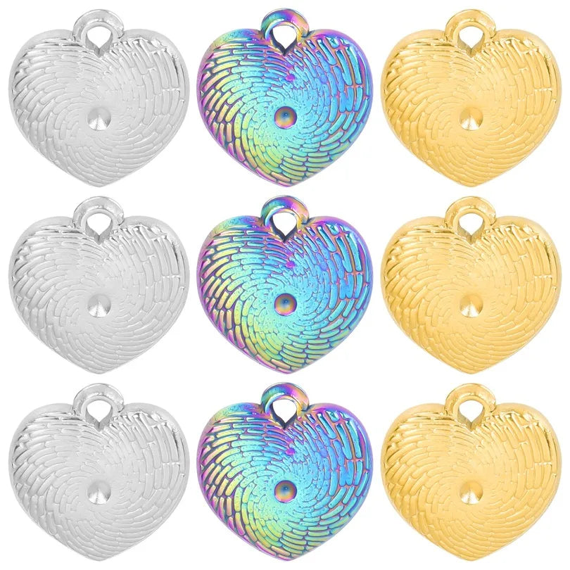 1 Piece 16 * 16mm 304 Stainless Steel 18K Gold Plated Heart Shape Pendant