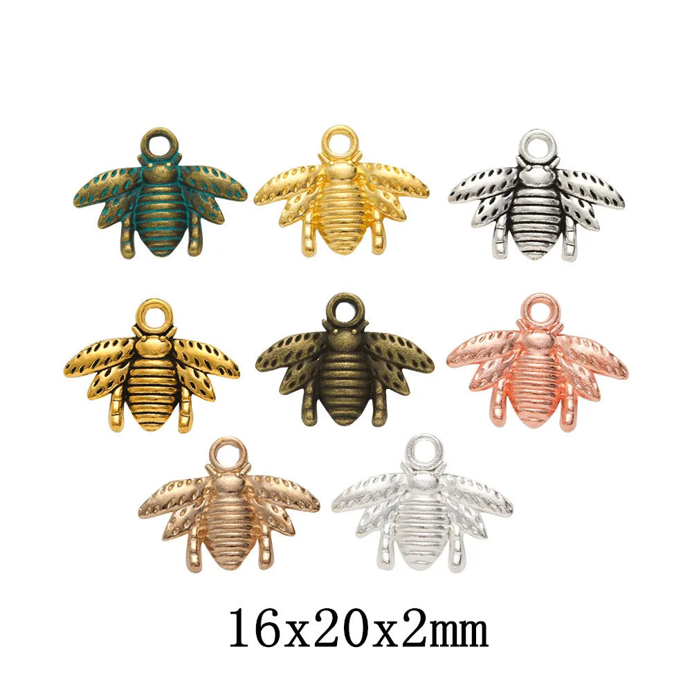 1 Piece 16*20mm Alloy Bee Pendant