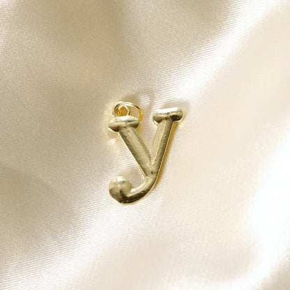 1 Piece 16*20mm Hole 2~2.9mm Alloy 14K Gold Plated Letter Pendant