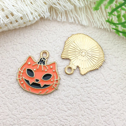 1 Piece 16*24mm 20*20mm 20 * 21mm Alloy Pumpkin Cat Bat Pendant