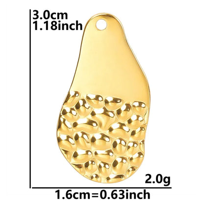 1 Piece 16*30mm 304 Stainless Steel 18K Gold Plated Geometric Pendant