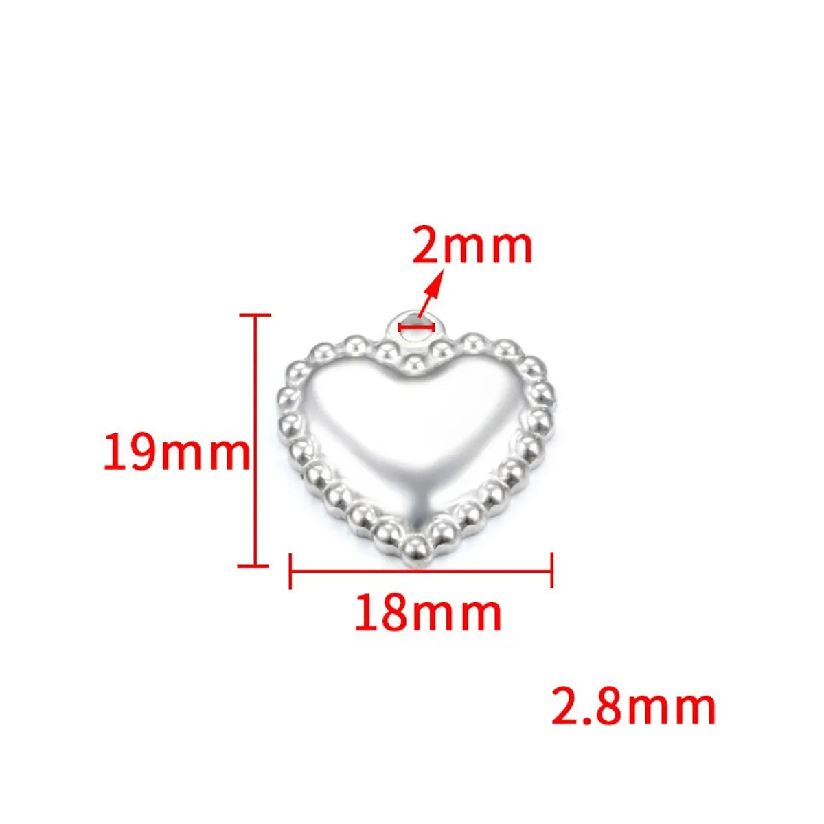 1 Piece 16.5*16.5mm 16.5*21.5mm 18*22.5mm Hole 1~1.9mm Hole 2~2.9mm 304 Stainless Steel 18K Gold Plated Moon Heart Shape Solid Color Pendant