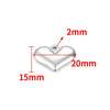 1 Piece 16.5*16.5mm 16.5*21.5mm 18*22.5mm Hole 1~1.9mm Hole 2~2.9mm 304 Stainless Steel 18K Gold Plated Moon Heart Shape Solid Color Pendant