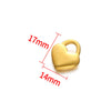 1 Piece 16.5*16.5mm 16.5*21.5mm 18*22.5mm Hole 1~1.9mm Hole 2~2.9mm 304 Stainless Steel 18K Gold Plated Moon Heart Shape Solid Color Pendant