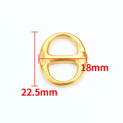 1 Piece 16.5*16.5mm 16.5*21.5mm 18*22.5mm Hole 1~1.9mm Hole 2~2.9mm 304 Stainless Steel 18K Gold Plated Moon Heart Shape Solid Color Pendant