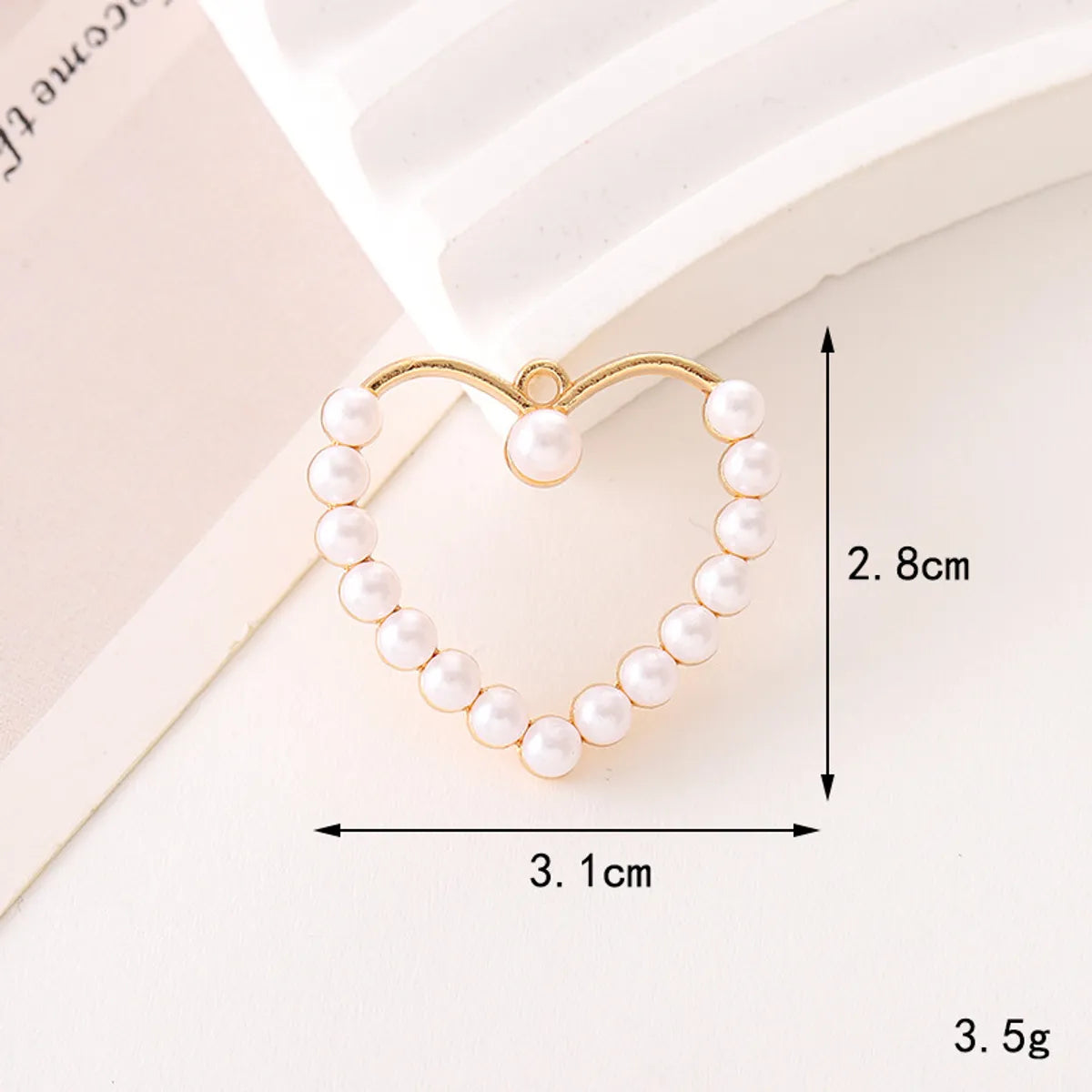 1 Piece 17*17mm 20*19mm 24*24mm Zinc Alloy Pearl Heart Shape Flower Bow Knot Pendant