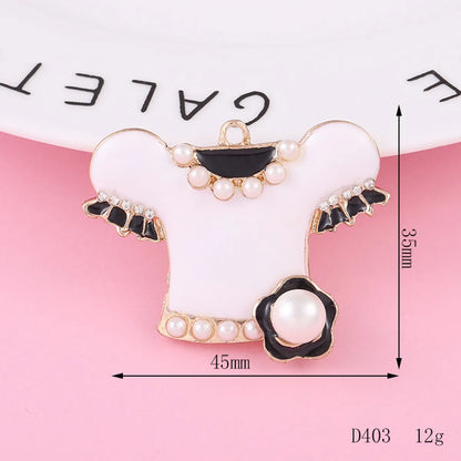 1 Piece 17*17mm 20*19mm 24*24mm Zinc Alloy Pearl Heart Shape Flower Bow Knot Pendant