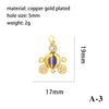 1 Piece 17*19mm 19*14mm Copper Zircon 18K Gold Plated Pumpkin Heart Shape Polished Pendant Chain