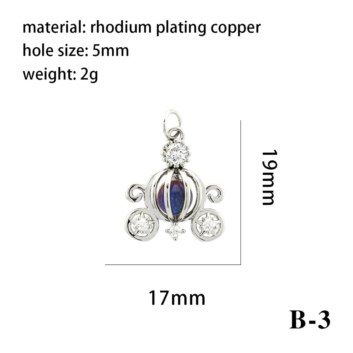 1 Piece 17*19mm 19*14mm Copper Zircon 18K Gold Plated Pumpkin Heart Shape Polished Pendant Chain