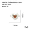 1 Piece 17*19mm 19*14mm Copper Zircon 18K Gold Plated Pumpkin Heart Shape Polished Pendant Chain