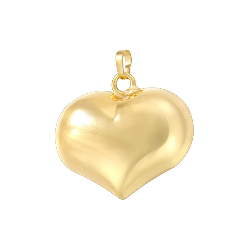 1 Piece 18 * 24mm 20*28mm 30*32mm Hole 3~3.9mm Brass 18K Gold Plated Pentagram Heart Shape Polished Pendant