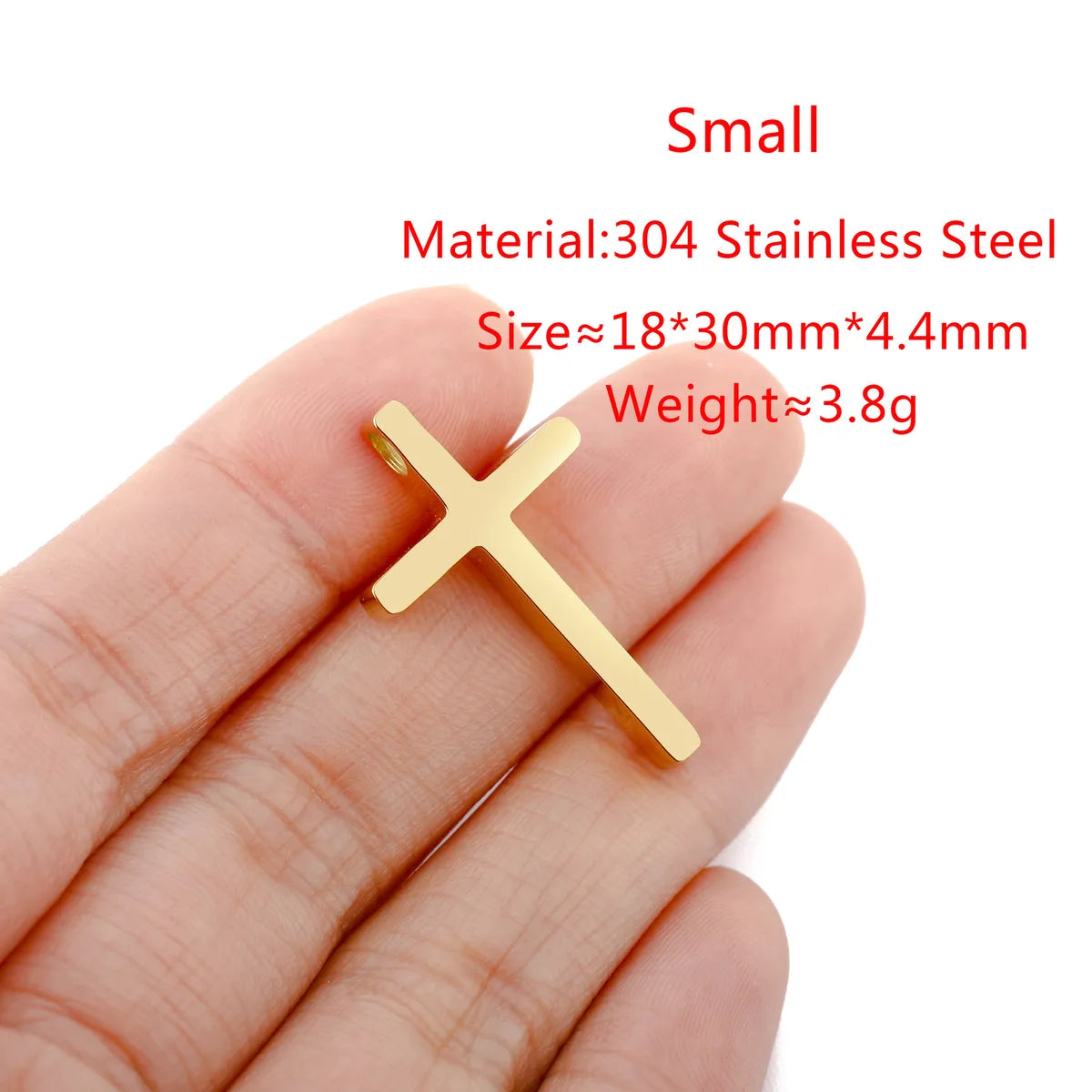 1 Piece 18*30MM 26*43mm 30*54mm 304 Stainless Steel Cross Pendant