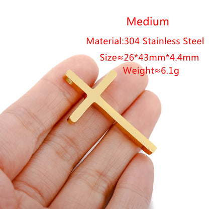 1 Piece 18*30MM 26*43mm 30*54mm 304 Stainless Steel Cross Pendant