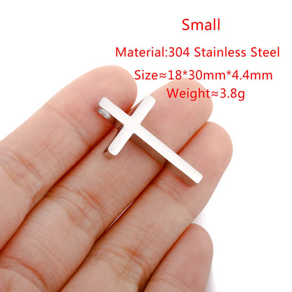 1 Piece 18*30MM 26*43mm 30*54mm 304 Stainless Steel Cross Pendant