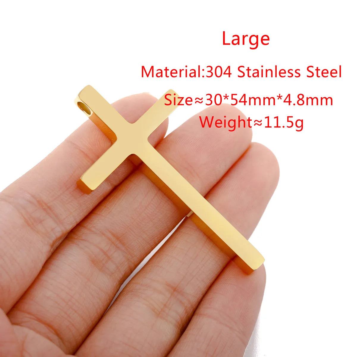 1 Piece 18*30MM 26*43mm 30*54mm 304 Stainless Steel Cross Pendant