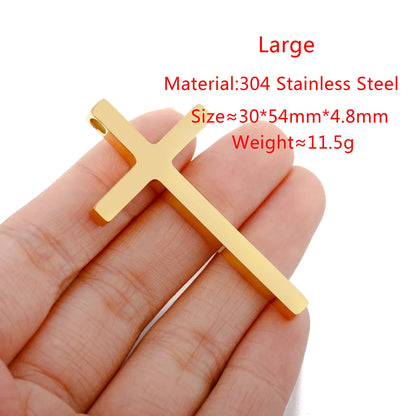 1 Piece 18*30MM 26*43mm 30*54mm 304 Stainless Steel Cross Pendant