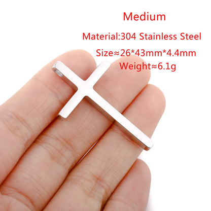 1 Piece 18*30MM 26*43mm 30*54mm 304 Stainless Steel Cross Pendant