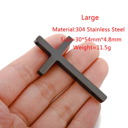 1 Piece 18*30MM 26*43mm 30*54mm 304 Stainless Steel Cross Pendant