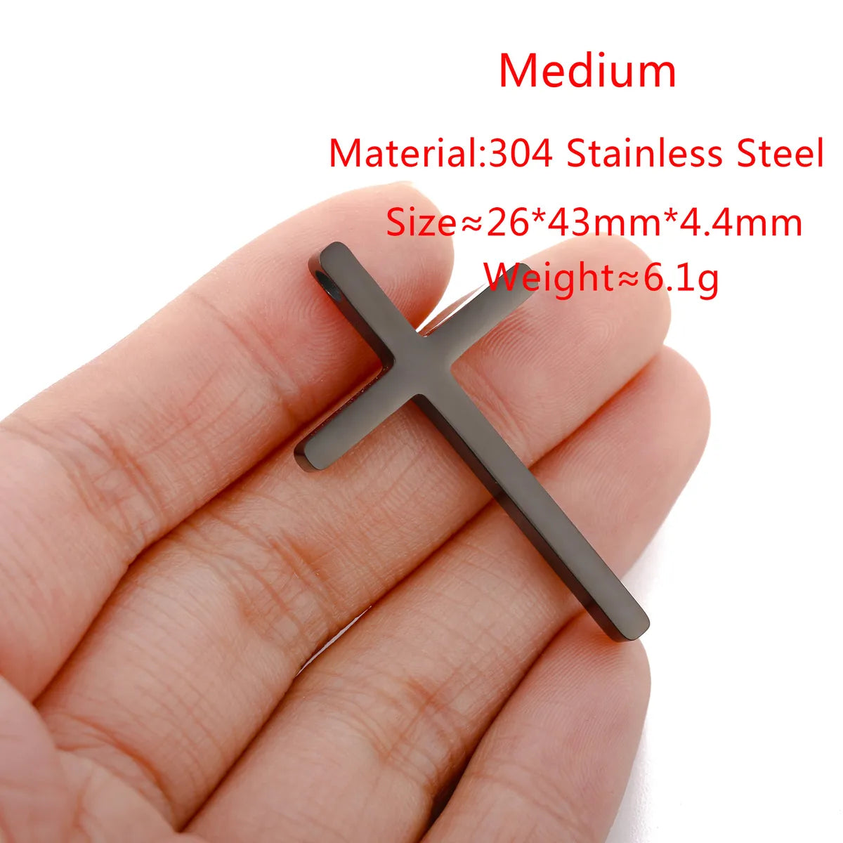 1 Piece 18*30MM 26*43mm 30*54mm 304 Stainless Steel Cross Pendant