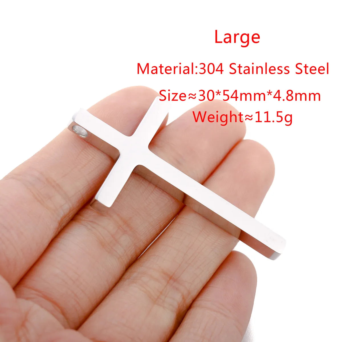 1 Piece 18*30MM 26*43mm 30*54mm 304 Stainless Steel Cross Pendant