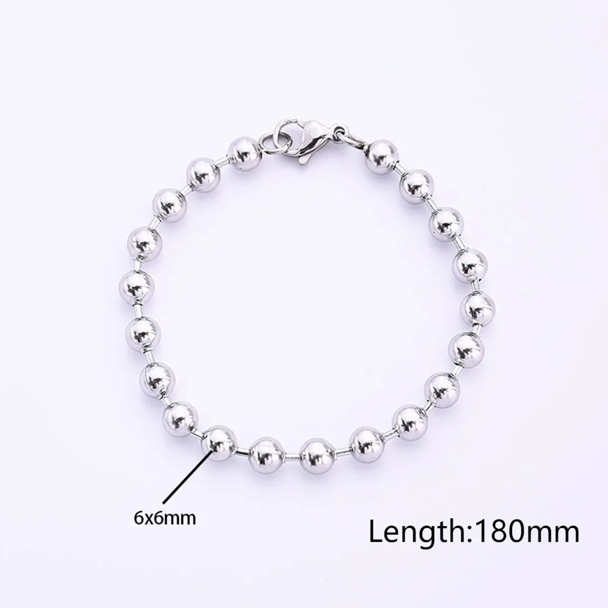 1 Piece 180mm 304 Stainless Steel Gold Plated Ball Chain Bracelets