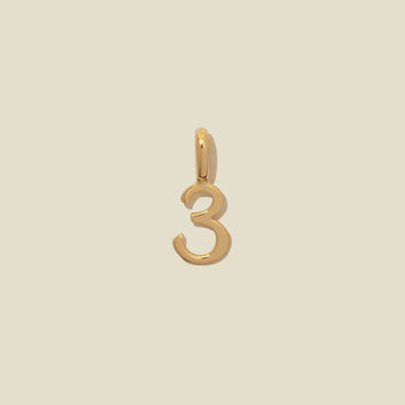 1 Piece 18mm 45+5cm Copper Gold Plated Number Pendant Chain