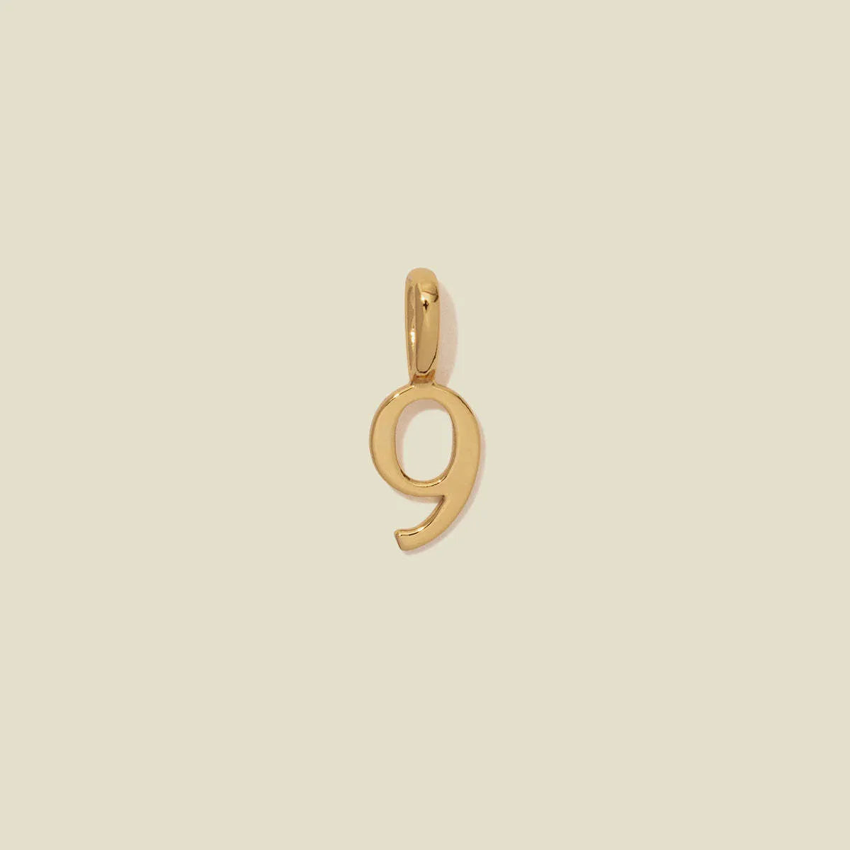 1 Piece 18mm 45+5cm Copper Gold Plated Number Pendant Chain