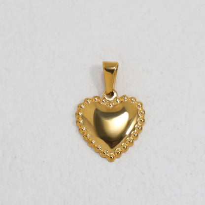 1 Piece 19*17.7mm 22.5*13.5mm 23.6*14.2mm 304 Stainless Steel Geometric Leaf Heart Shape Pendant