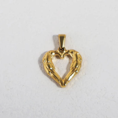 1 Piece 19*17.7mm 22.5*13.5mm 23.6*14.2mm 304 Stainless Steel Geometric Leaf Heart Shape Pendant