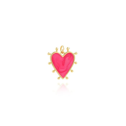 1 Piece 19.5*18*2.8mm Copper Heart Shape Pendant