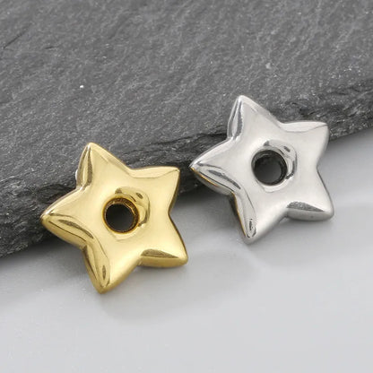 1 Piece 19mm 304 Stainless Steel 18K Gold Plated Star Heart Shape Pendant Beads