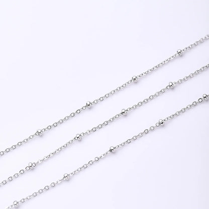 1 Roll 1.5*1.2mm 2.5*2mm 2*1.5mm 304 Stainless Steel 18K Gold Plated Solid Color Polished Chain