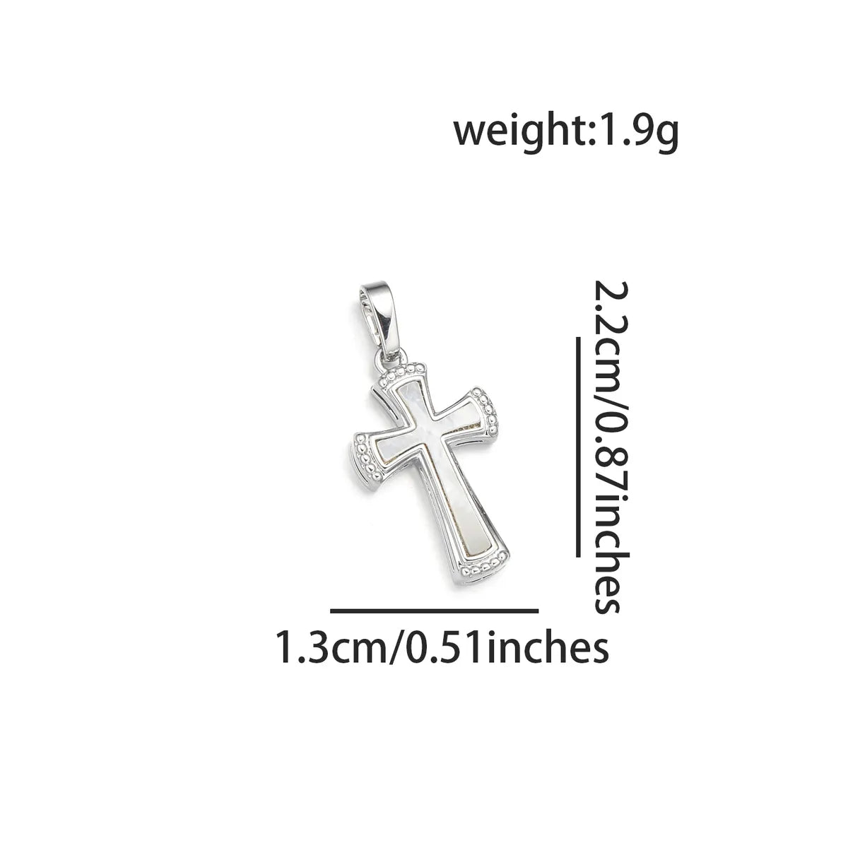 1 Piece 1.2*1.9CM Copper Shell 18K Gold Plated Human Cross Pendant