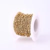 1 Roll 1.5*1.2mm 2.5*2mm 2*1.5mm 304 Stainless Steel 18K Gold Plated Solid Color Polished Chain