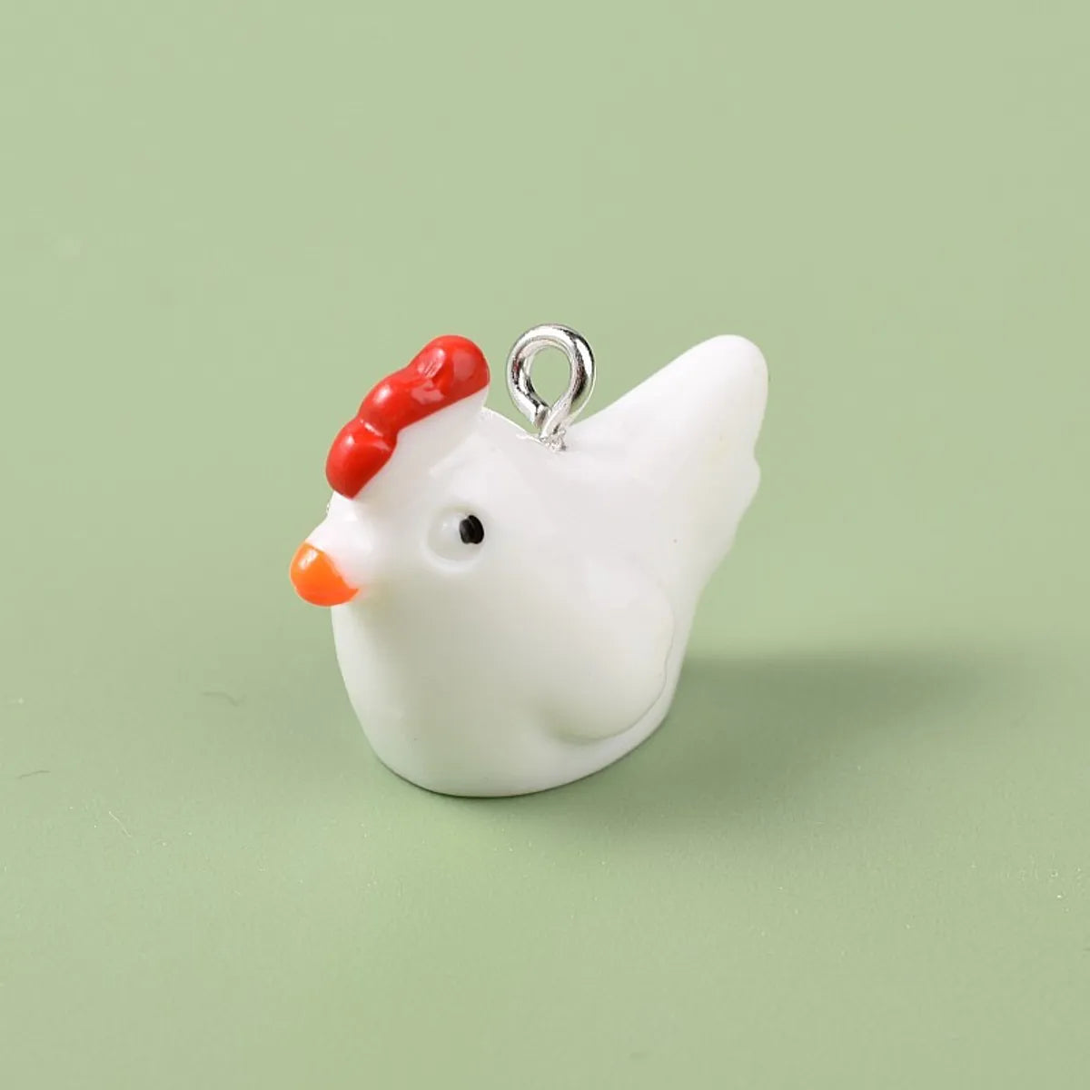 1 Piece 1.8cm Resin Rabbit Dog Duck Pendant