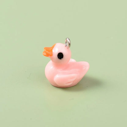 1 Piece 1.8cm Resin Rabbit Dog Duck Pendant