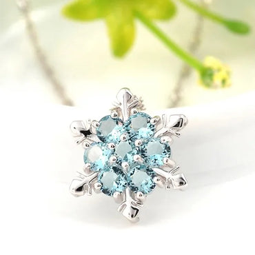 1 Piece 1.8*1.8CM Copper Artificial Gemstones Zircon Flower Pendant