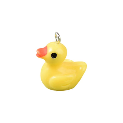 1 Piece 1.8cm Resin Rabbit Dog Duck Pendant