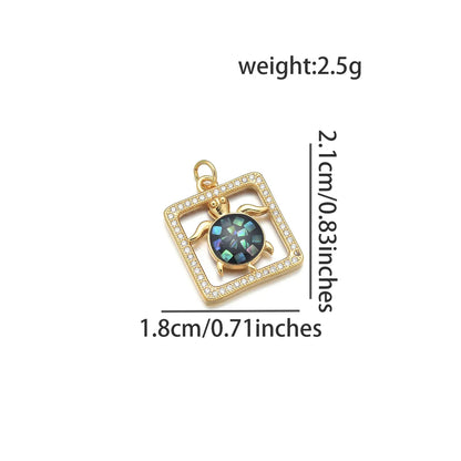 1 Piece 1.8*2.1cm 1.9*2CM Copper Zircon 18K Gold Plated Cross Cat Owl Pendant