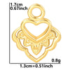 1 Piece 1.3*1.7cm 304 Stainless Steel 18K Gold Plated Heart Shape Pendant