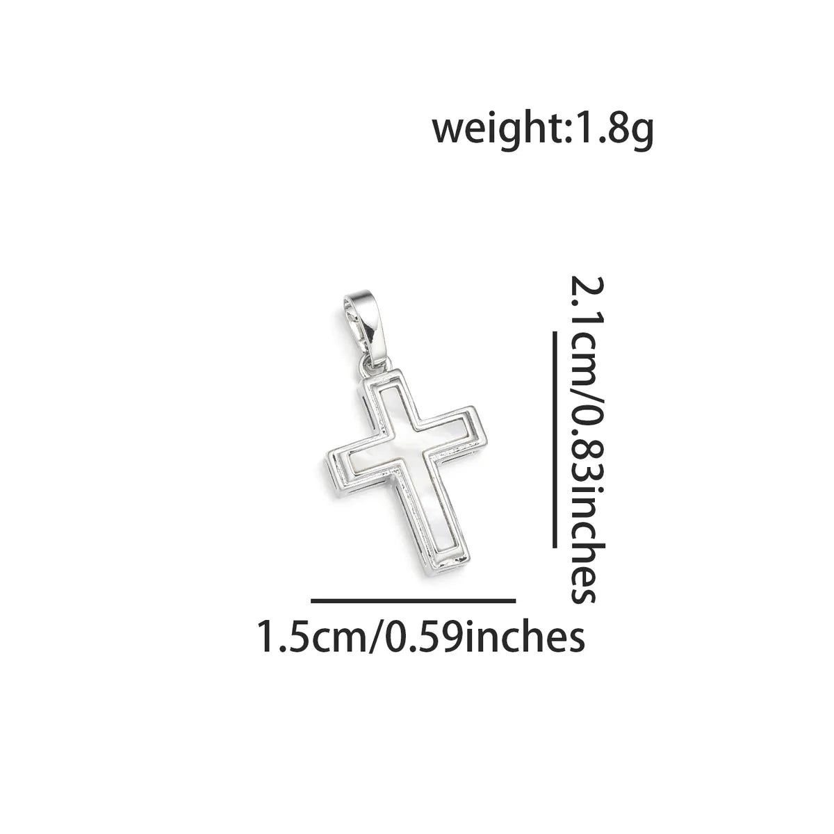 1 Piece 1.2*1.9CM Copper Shell 18K Gold Plated Human Cross Pendant